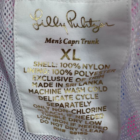 Lilly Pulitzer Capri Swim Trunks Shorts Mens XL Boca Blue Its a Sailabration New - Picture 6 of 9